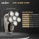 Sejoy 6 In 1 Electric Head Hair Shaver Mens Cordless Razor