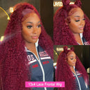 Vibrant Burgundy Water Wave Lace Front Human Hair Wig