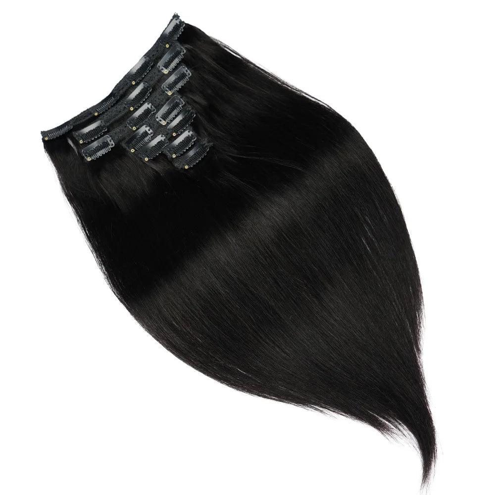 Doreen Brazilian Remy Clip-in Hair Extensions - Premium Quality Human Hairpiece for Natural Look - 120G 14 To 22  ourlum.com   