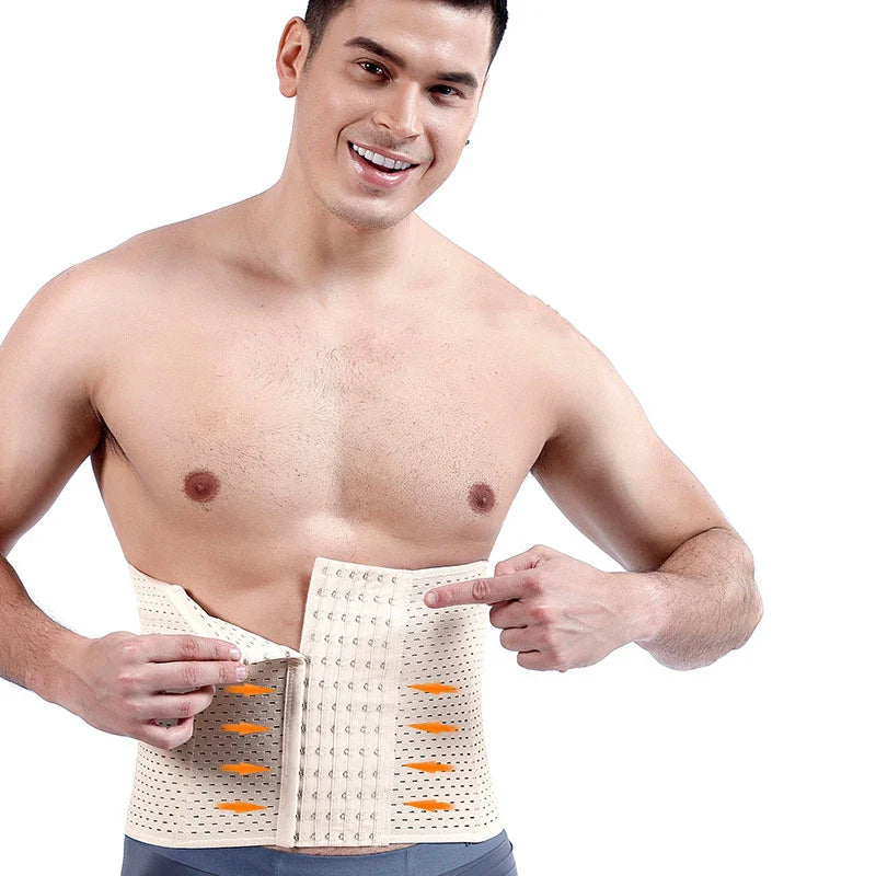 Men's Slimming Waist Trainer Girdle for Tummy Control & Back Support - Perfect for Workouts