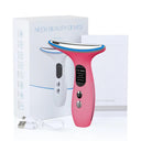 EMS Microcurrent Face Neck Beauty Device LED Photon Firming Rejuvenation Anti Wrinkle Thin Double Chin Skin Care Facial Massager  ourlum.com Pink Australia 