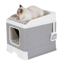 Foldable Cat Litter Box Large Pet Toilet Cat Sand Shovel Easy Clean