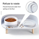 Adjustable Cat Double Bowls Feeder for Healthy Pet Eating  ourlum.com   