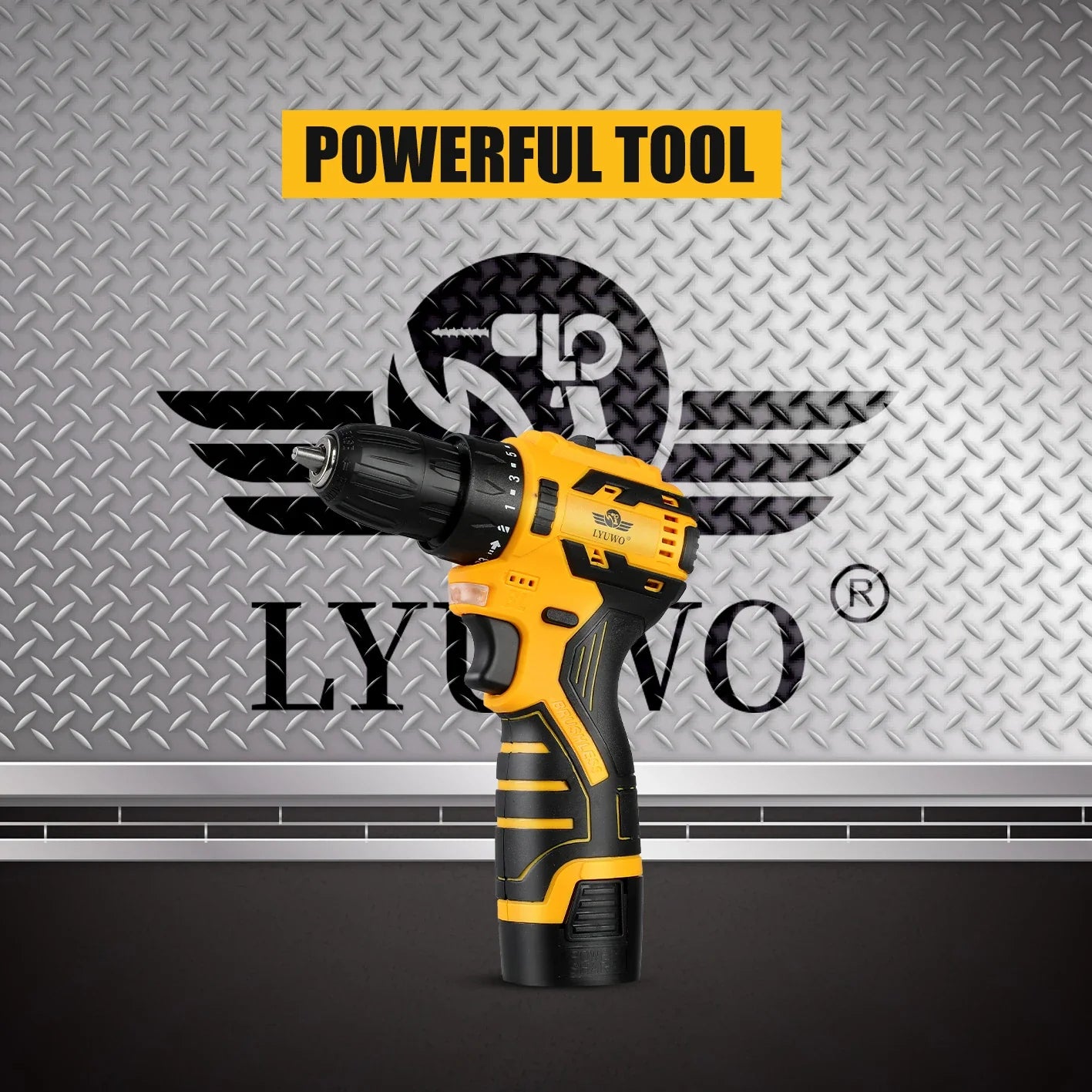 LYUWO 16.8V Brushless Electric Drill 35NM Cordless Drill Mini Electric Screwdriver Lithium Ion Battery Home Electric Drill  ourlum.com   