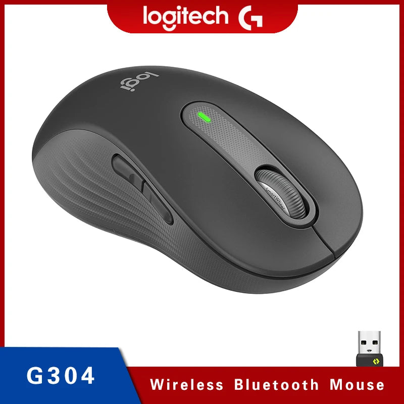 Logitech M650 L Full Size Bluetooth Wireless Mouse - For Large Sized Hands Silent Clicks for PC/Mac/Multi-Device/Chromebook