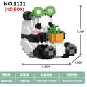 Kawaii Panda Micro Building Block Animals Toy: Creative DIY Assembled Bricks, Christmas Gift  ourlum.com W1121(Easy version)  