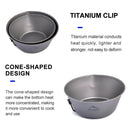 Lightweight Titanium Camping Bowl with Foldable Handle