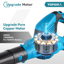 Yofidra High Powerful Electric Air Blower Handheld Cordless Leaf/Snow/Dust Blowing Blower Garden Tool for Makita 18V Battery  ourlum.com   