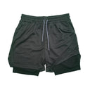 Ultimate Men's Double Layer Fitness Shorts - Ideal for Gym, Beach, Pool, and Summer Activities  ourlum.com Drak gray M 