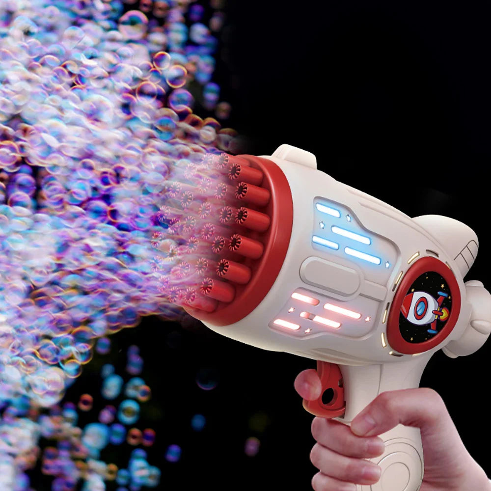 Electric Bubble Gun Toy with LED Lights for Kids' Outdoor Fun  ourlum.com   
