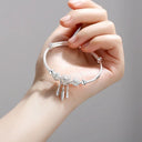 Dreamcatcher Charm Bracelet Elegant Silver Cuff for Women