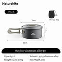 Naturehike 1L Aluminum Camping Cookware Set for Adventurers