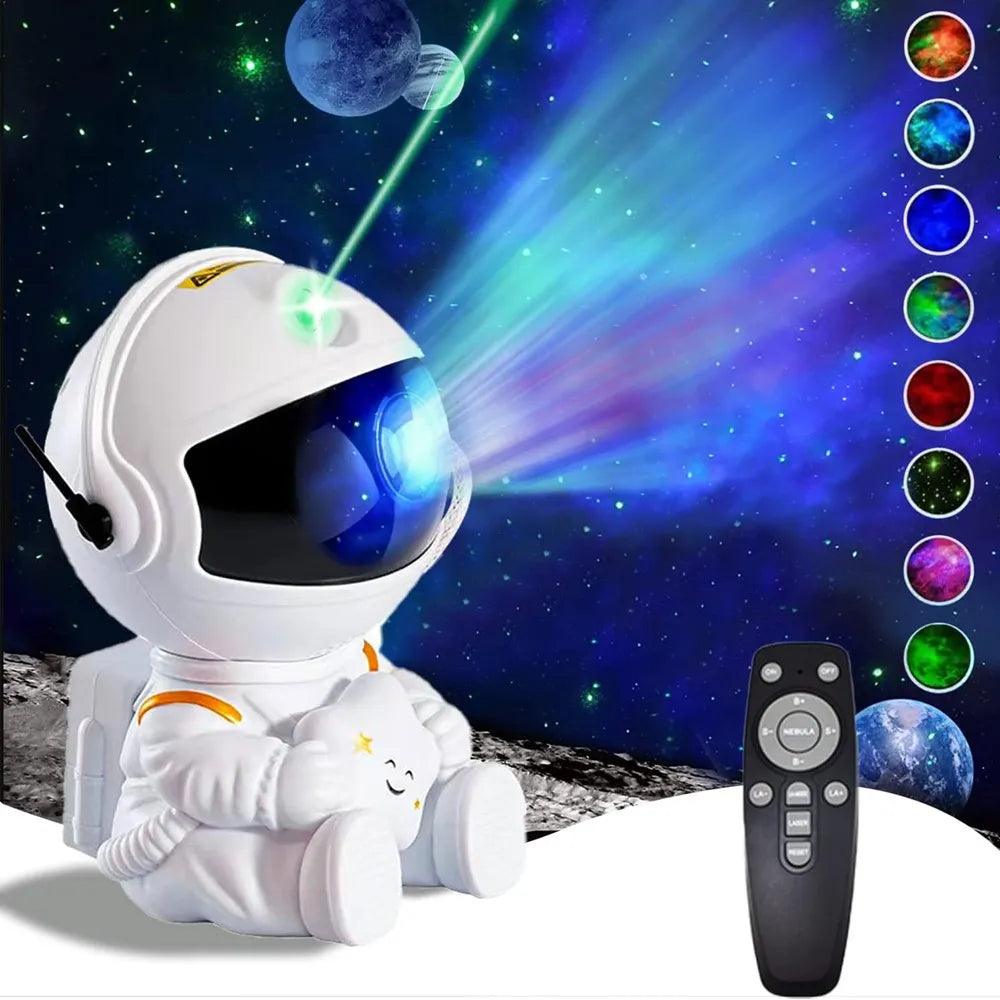 Galactic Dream Star Projector with Astronaut Design - LED Nebula Lamp for Bedroom and Home Decor  ourlum.com   