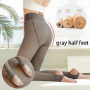 Winter Comfort Thermal Leggings - Stylish Slim Translucent Stockings & Pants - Elastic Sexy Thick Pantyhose - 80g 200g  ourlum.com Gray half feet 80g-thin 