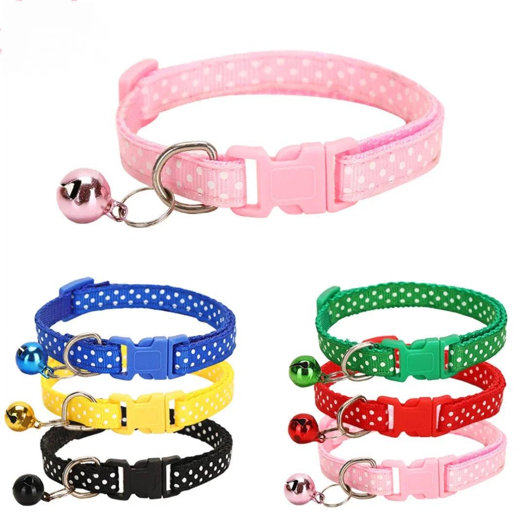 Reflective Pet Collar with Bell Dot Design: Enhance Visibility, Comfort, and Style  ourlum.com   