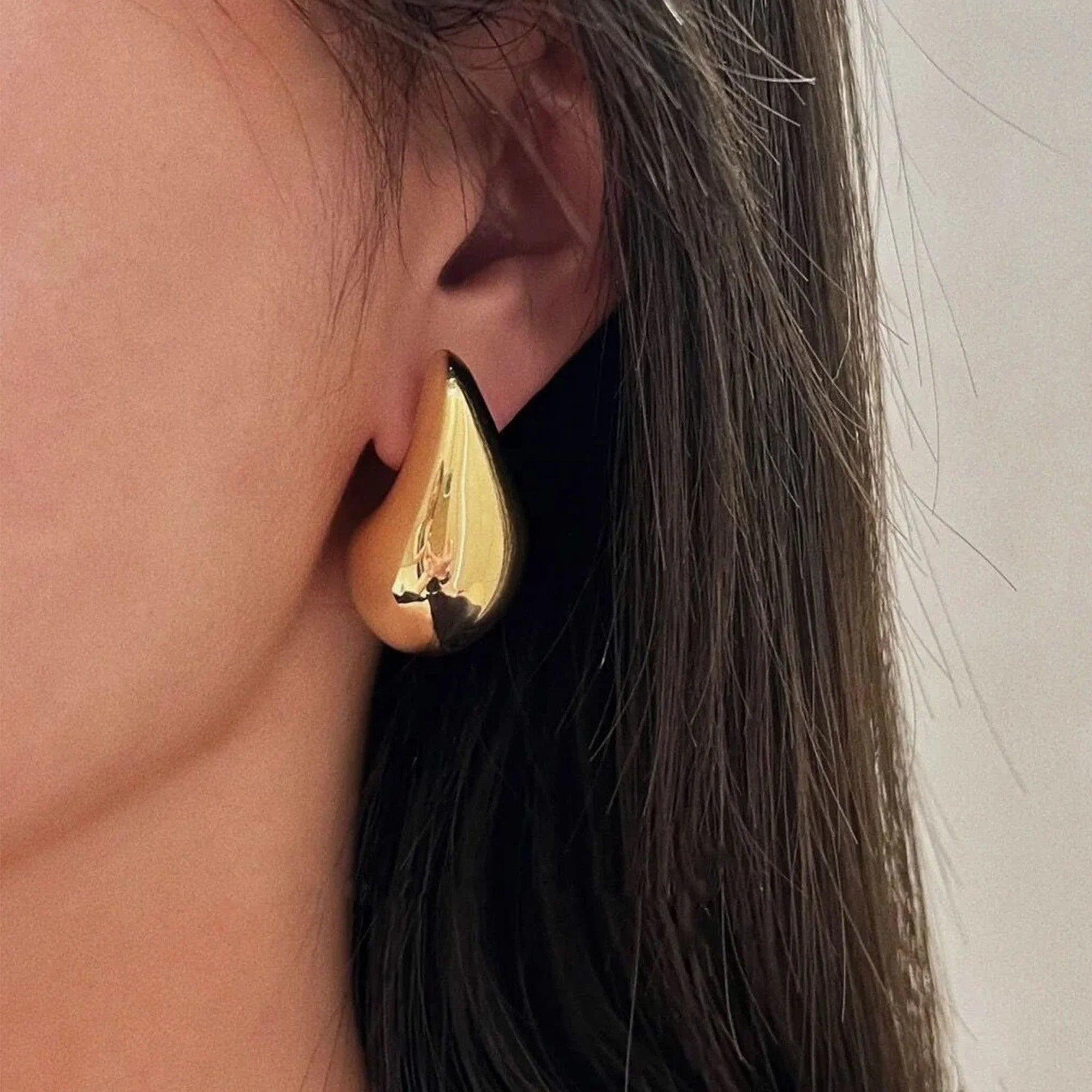 Extravagant Waterdrop Dangle Earrings - Chunky Teardrop Statement Jewelry for Women  ourlum.com   