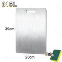 Thickened Stainless Steel Cutting Board Titanium Steel Antibacterial And Mildew-proof Household Cutting Board Kitchen Board 316