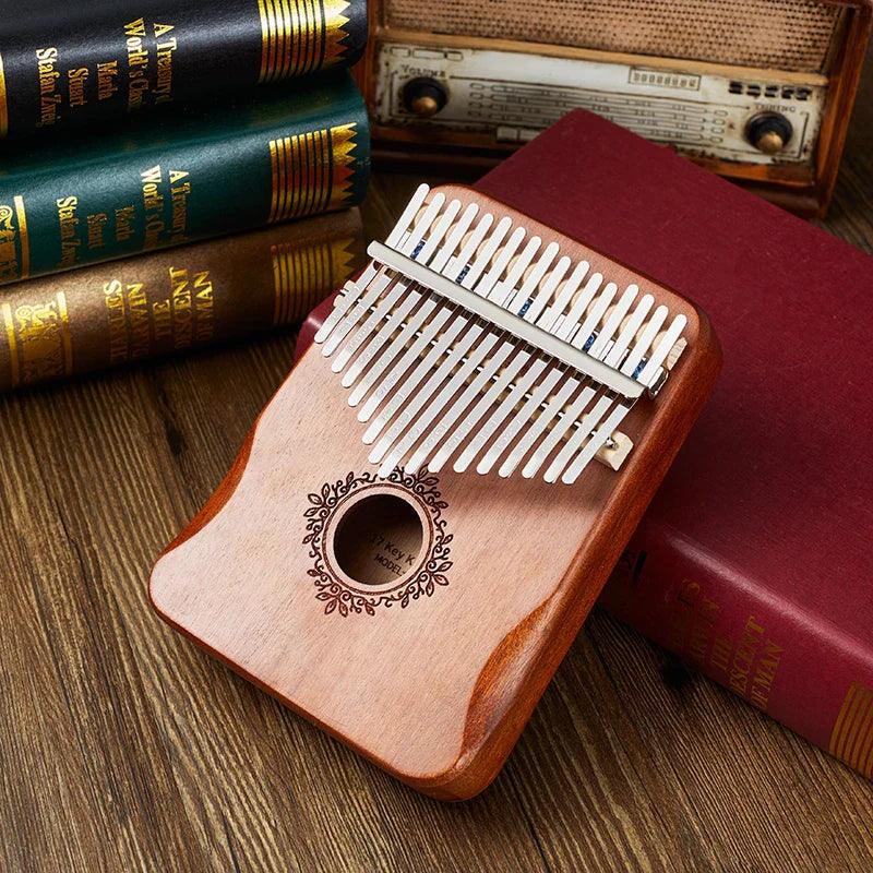 17-Key Kalimba Thumb Piano - Beginner-Friendly Wooden Mbira with Learning Guide