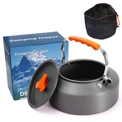 Lightweight 1.1L Aluminium Alloy Camping Kettle - Perfect Teapot for Outdoor Cooking, Hiking, and Picnics