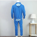 Men Cotton Printed Tracksuit 2PCS Set Hoodies Pants Casual