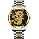 Dragon Fashion Crystal Men's Quartz Watch Stylish Waterproof