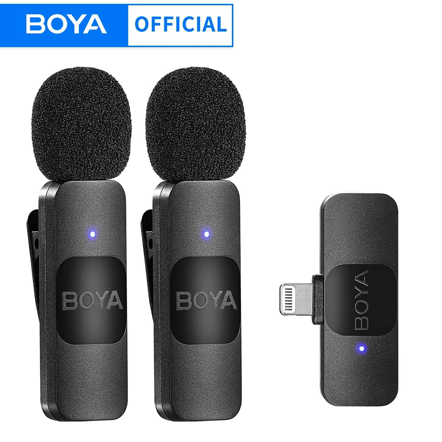 Professional Wireless Lavalier Microphone Kit for iOS and Android Devices  ourlum.com   