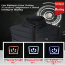 New 9 Places Heated Vest Men Women Usb Heated Jacket Black