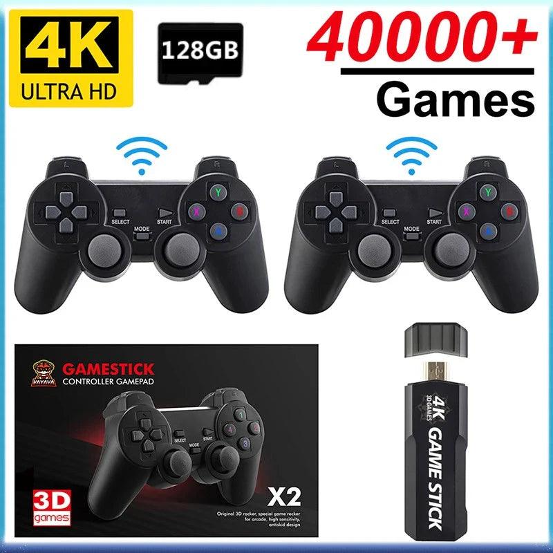 GD10 X2 Plus Retro Game Console 4K HDMI HD Output TV Game Stick 2.4G Dual Controller Handles Portable Video Games Consoles  ourlum.com   