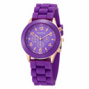 Luxury Women's Silicone Strap Quartz Watch Elegant Timepiece