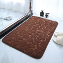 Embossed Pebble Bath Rug Non-Slip Memory Foam Mat 24x17