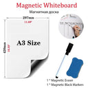 Magnetic Whiteboard PET Film Office School Supplies Fridge Memo Board  ourlum.com A3-1Black1Eraser  