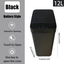 Bathroom Touchless Trash 12L Motion Sensor Trash Can