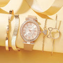 Luxury Women's Quartz Watch Set Elegant Analog Timepiece