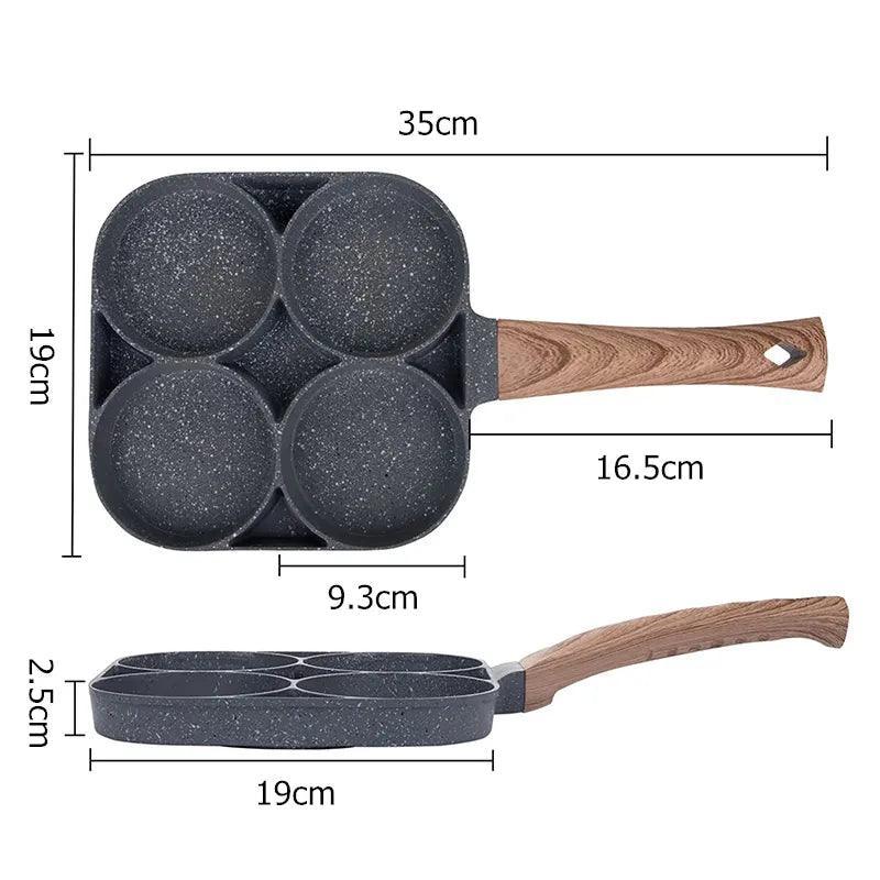 4-Cup Nonstick Egg Frying Pan for Gas Stove and Induction Cooker  ourlum.com   