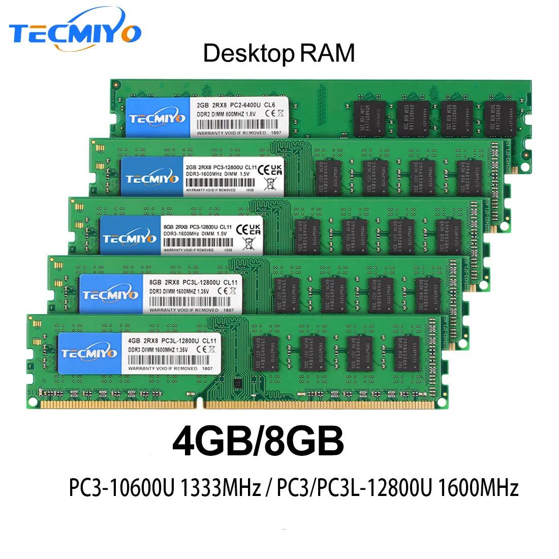 Super Desktop RAM Kit - High Performance Memory Kit  ourlum.com 4GB DDR3L 1600MHz  