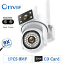 8MP Outdoor Wifi Camera with AI Smart Tracking: Enhanced Surveillance System  ourlum.com 8MP 32G Card 1PCS EU plug 