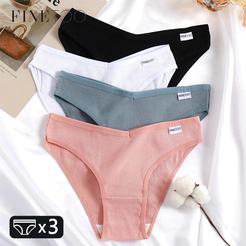 Fruit Embroidered Cotton Panties Set with Low-Rise Fit - Women's Plus Size Lingerie Pack  Our Lum   