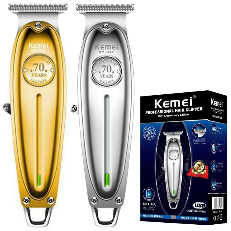 Kemei 1949 Pro Electric Barber Full Metal Professional Hair Trimmer For Men Beard Hair Clipper Finishing Hair Cutting Machine