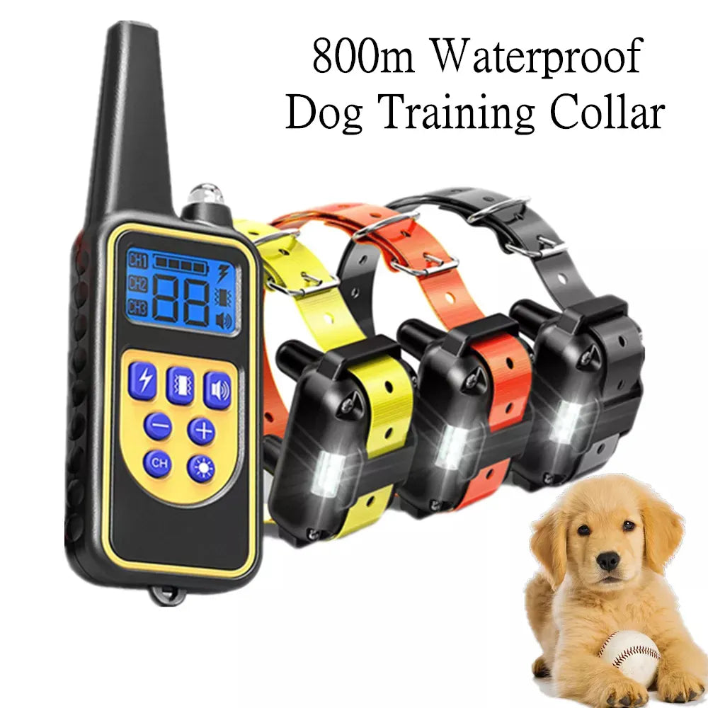 Electric Dog Training Collar with Remote Control - Rechargeable Anti Bark Device  ourlum.com   