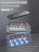 Blue Light Ultrasonic Cleaning Machine For Home Glasses