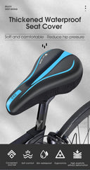 Gel Memory Foam Waterproof Bike Seat Cover for Comfort