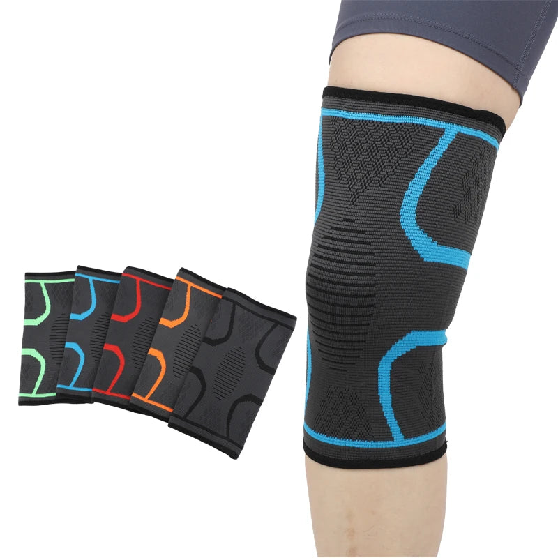 Warm Knitted Nylon Knee Pads for Sports and Outdoor Activities - Ideal for Badminton, Running, and Mountaineering in Autumn and Winter