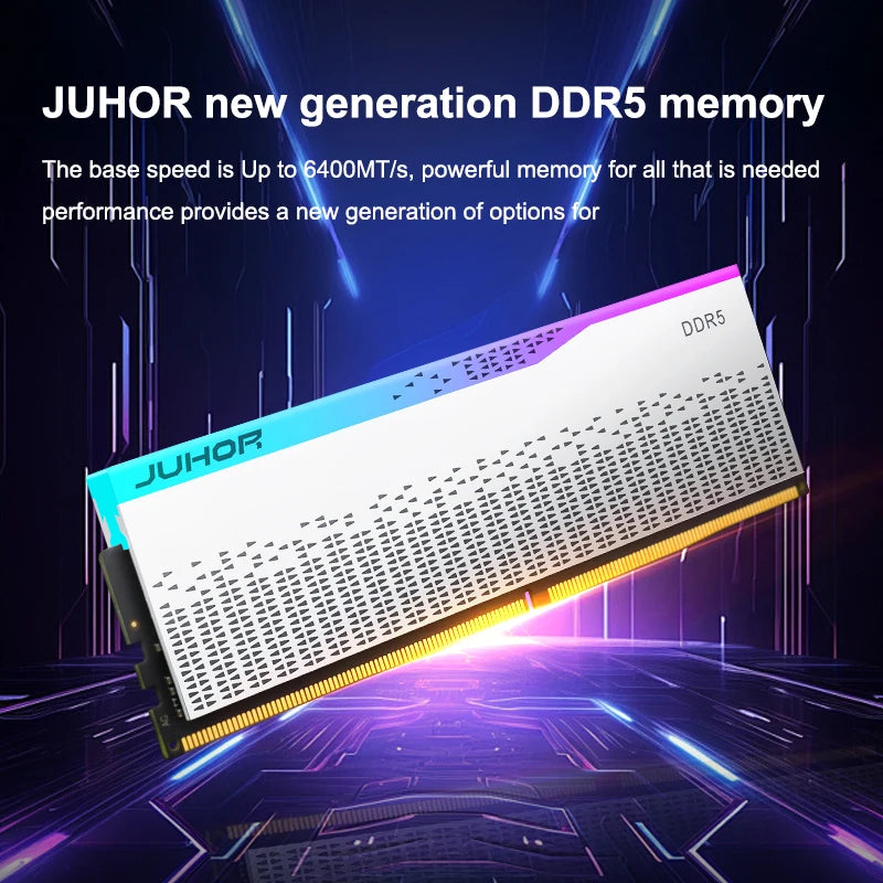 JUHOR RGB DDR5 16GB 5600MHz 6000MHz Desktop Memory Dimm High speed Memoria Ram