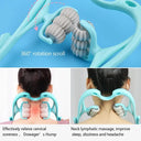 Neck Massager Handheld Shoulder Aids With Ball Shiatsu Deep Muscle Relaxation Massage Pain Relief  ourlum.com   