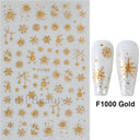 Winter Snowflake Nail Art Stickers for Holiday Glam Designs