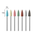 6pcs/set Rubber Silicon Nail Drill Milling Cutter for Manicure Bit Flexible Polisher Machine Electric Nail File Art Tools  ourlum.com GXJ 7-19  