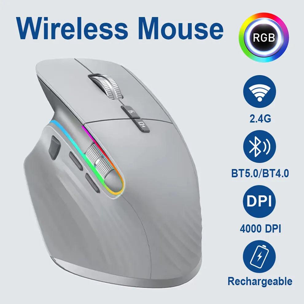 Wireless Bluetooth Mouse: Seamless Multi-Device Connectivity  ourlum.com   