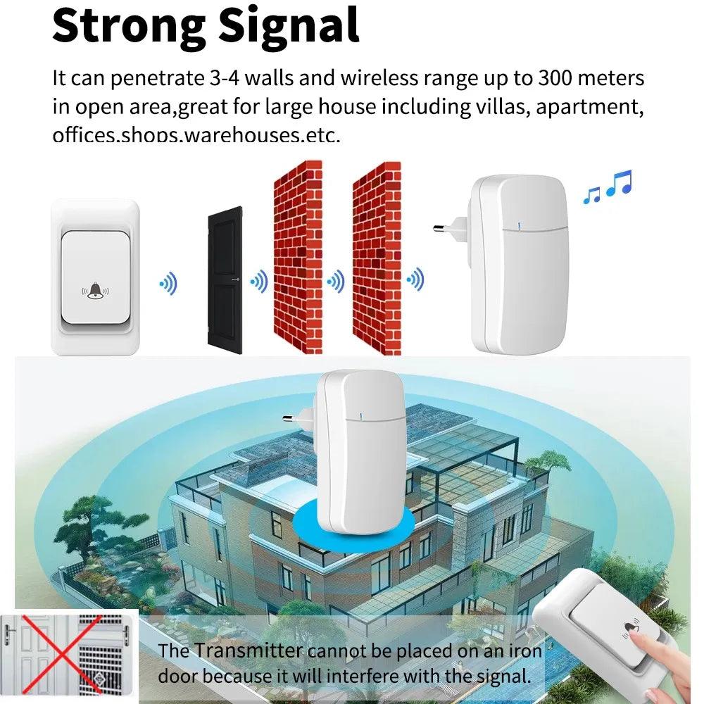 Outdoor Wireless Doorbell Kit: Stylish Chime for Home Entrance & Garden  ourlum.com   