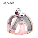 Reflective Breathable Dog Harness Vest for Outdoor Walking  ourlum Ice Peach XXS 0.5-1.5kg 