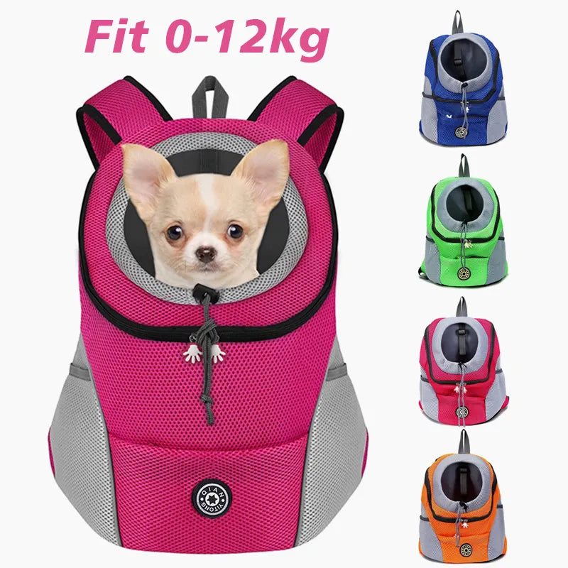 Dog Pet Backpack Carrier: Hands-Free Breathable Hiking Outdoor Adventure  ourlum.com   